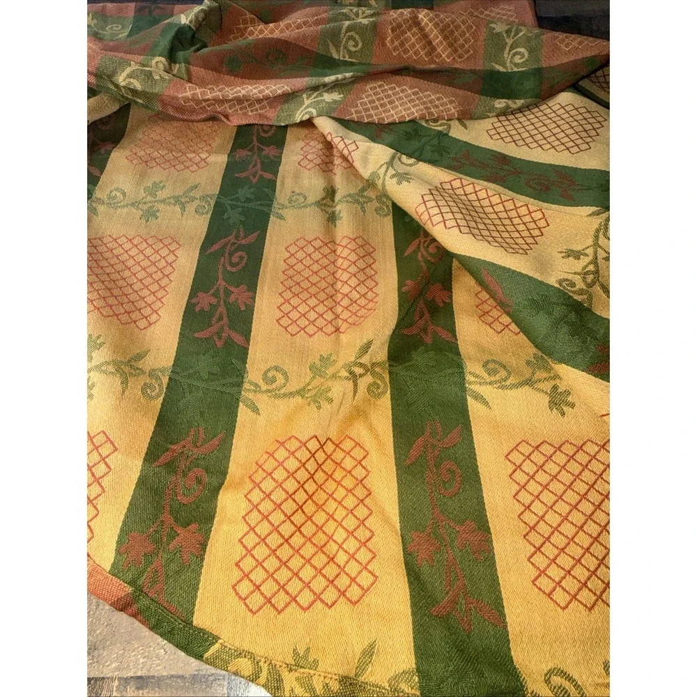Fall Plaid Round Tablecloth 60